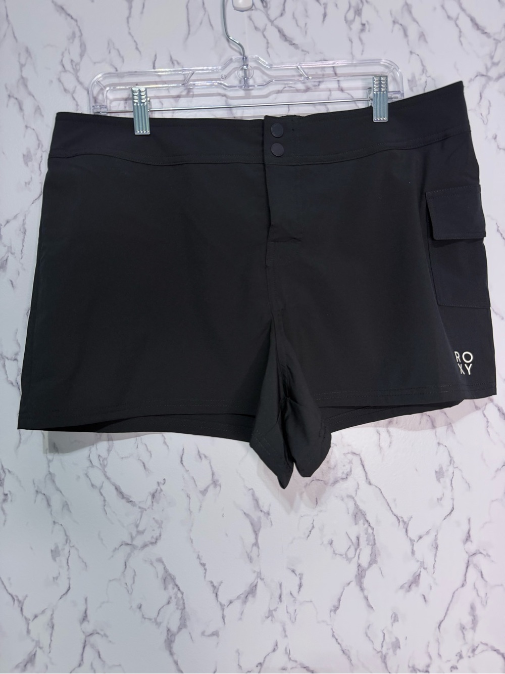 Roxy Women’s Black Board Shorts XXL NWT UPF 50+ 4-Way Stretch Swim Beach Active